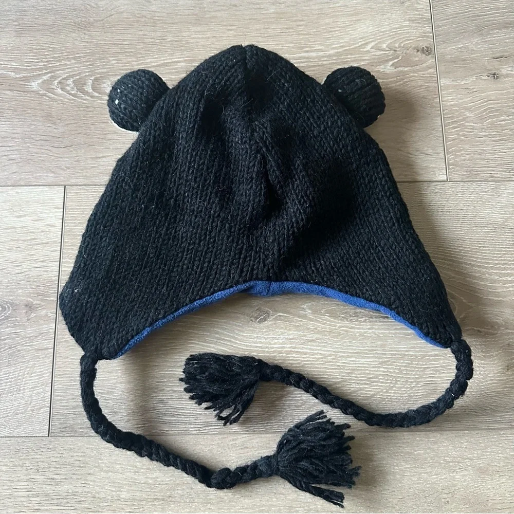 New Hand Knit 100% Wool Monkey Animal Hat Made In Nepal